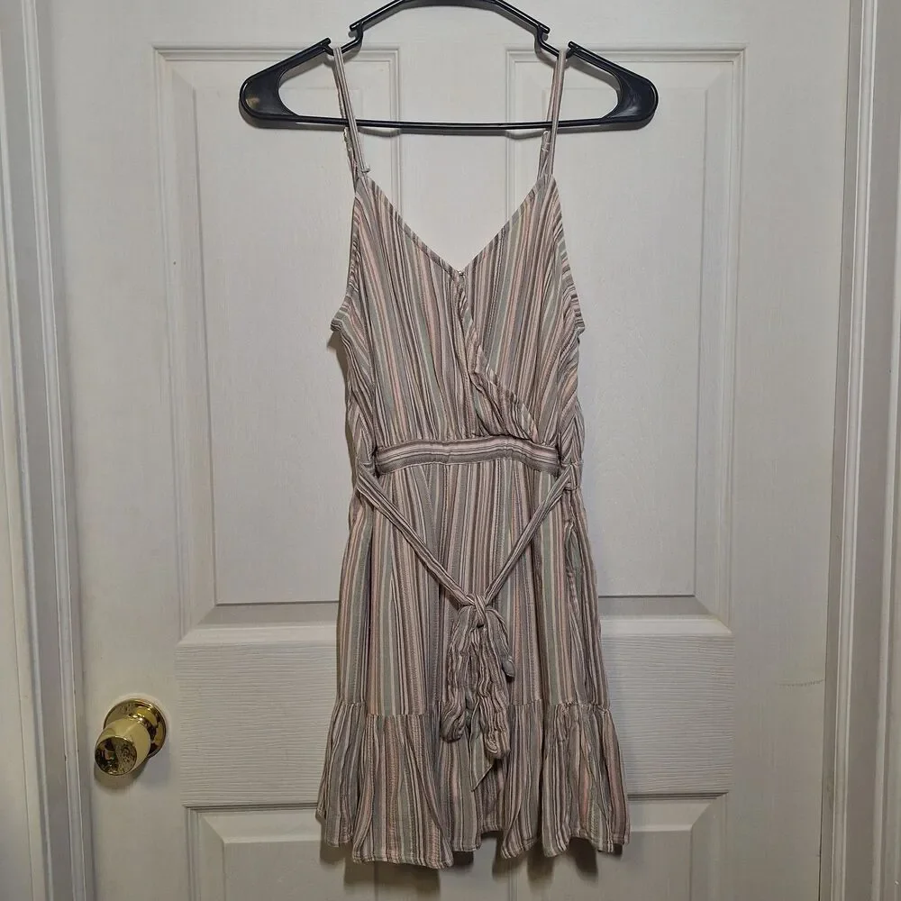 American Eagle Multicolor Striped Sleeveless Romper Beachy Cottagecore Size S